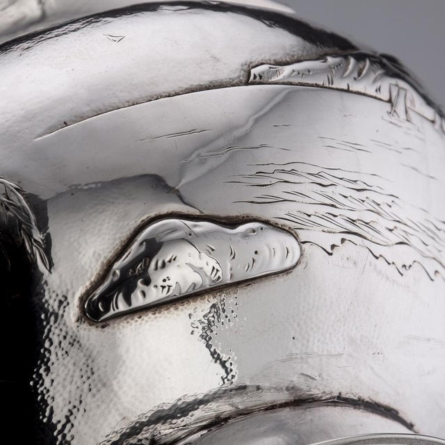 20th Century Japanese Meiji Solid Silver Fuji Mountain Bowl, 1900s For Sale - Image 13 of 18