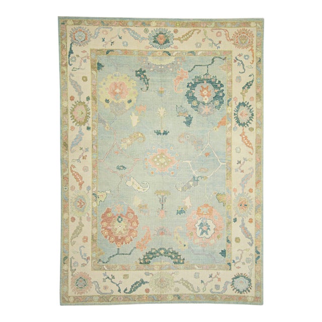 Turkish Oushak Rug 9'4" x 13' For Sale