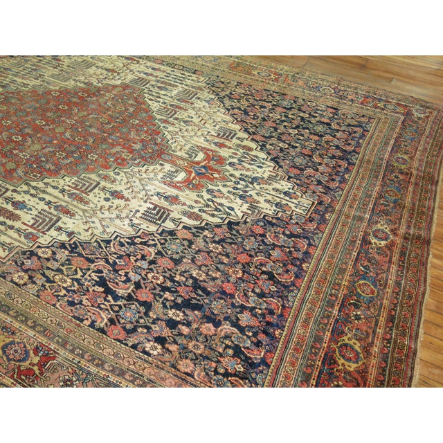 Early 20th Century Early 20th Century Zabihi Collection Tribal Persian Bidjar Rug For Sale - Image 5 of 6