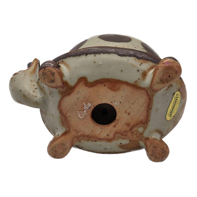 Vintage Japanese Stoneware Turtle Tape Dispenser For Sale - Image 10 of 11