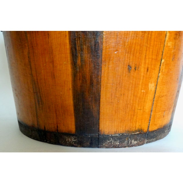 Antique American Staved Maple Sap Bucket For Sale - Image 12 of 14