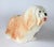 Large vintage ceramic Lhasa Apso dog figure. Dated 1987. Initials by artist on bottom. One small chip. Pictured.