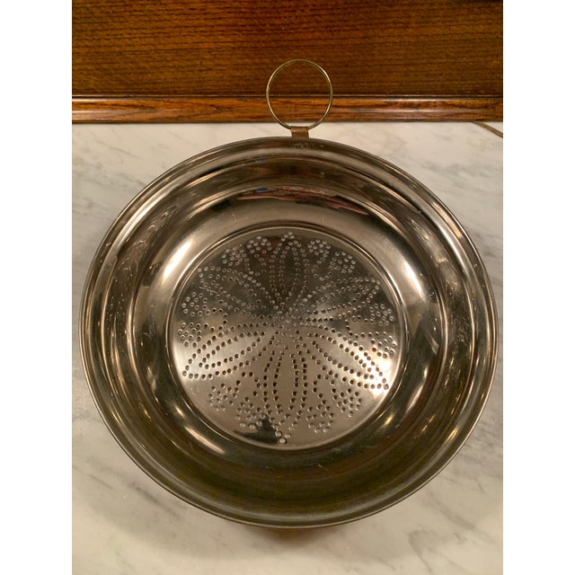 Mid 20th Century Large Copper Colander Kitchen Sieve or Strainer For Sale - Image 9 of 12