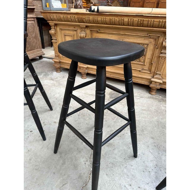 1960s Bar Stools, Set of 3 For Sale - Image 5 of 9