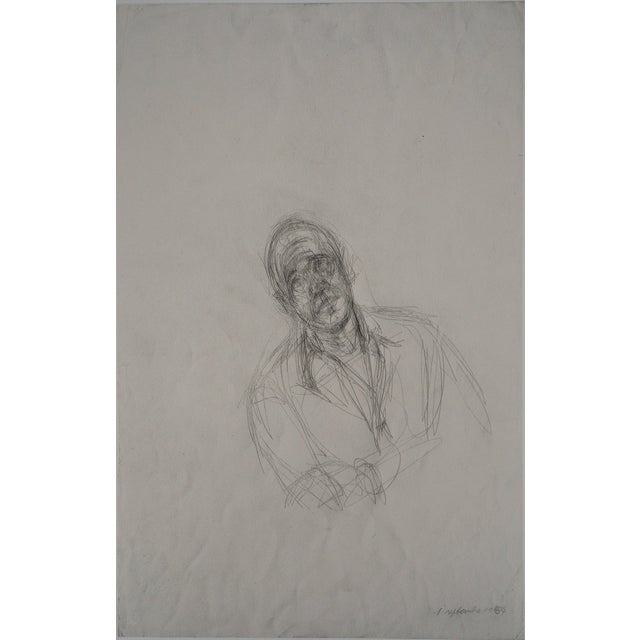 Alberto Giacometti, Portrait de Jean Gênet, Lithograph For Sale