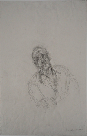 Alberto Giacometti, Portrait de Jean Gênet, Lithograph