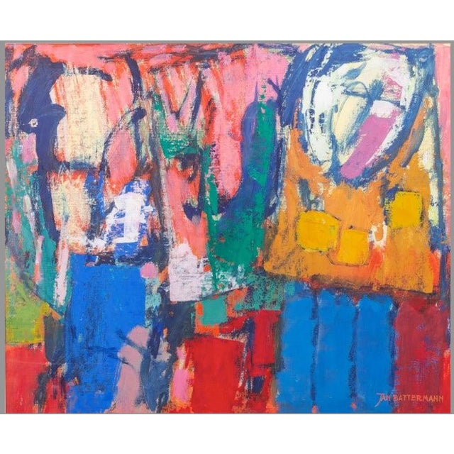 Jan Battermann, Abstract Composition, 1960s, Gouache, Framed For Sale - Image 4 of 4