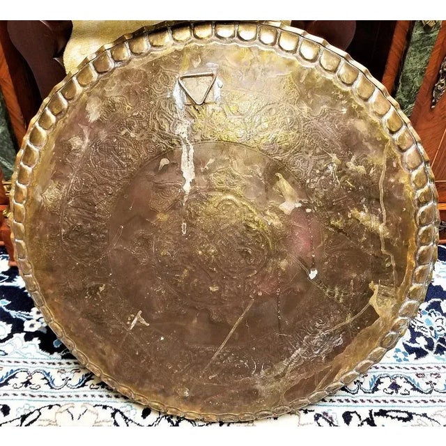 Presenting a stunning 19th century Syrian Damascene Charger of medium proportions. In beautiful original condition made of...