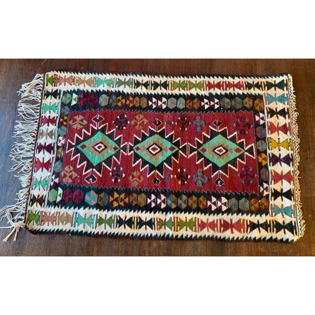 1980s 1980s Handmade Natural Wool Kilim Rug - 3′3″ × 5′2″ For Sale - Image 5 of 5