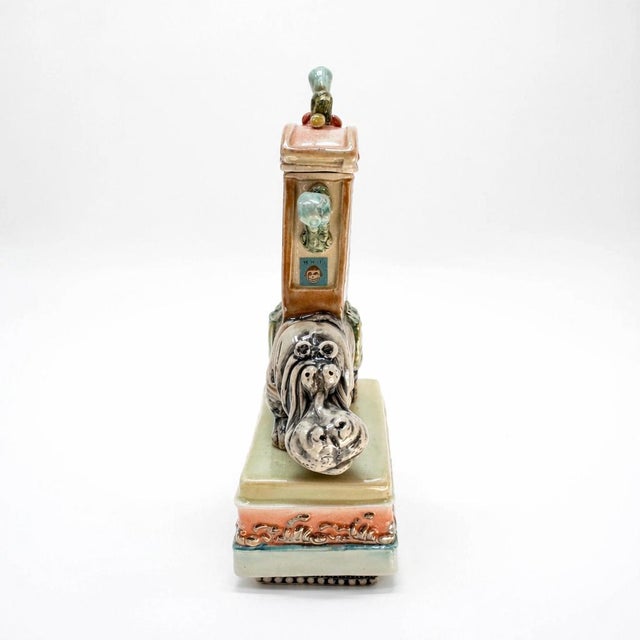 Art Deco Ron Carlson, "Hippo With Lidded Box & Plinth" For Sale - Image 3 of 3