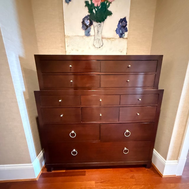 Traditional Grand Scale Baker Furniture Mahogany Dresser—TWO Available For Sale - Image 3 of 11