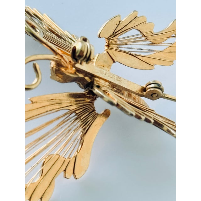 1960s Napier Gold Butterfly Brooch For Sale In New York - Image 6 of 12