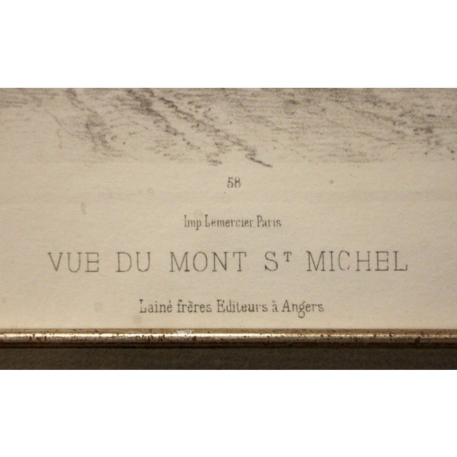 Early 20th Century Circa 1900 Vue Du Mont St Michel Lithograph by T. Drake For Sale - Image 5 of 6