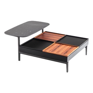 Volage Ex-S Coffee Table in Marble and Aluminium Base by Philippe Starck for Cassina For Sale