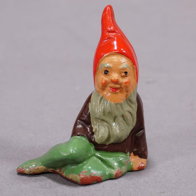 Lot of Four Tiny Terracotta Garden Gnomes, Germany Ca. 1950s For Sale - Image 6 of 7