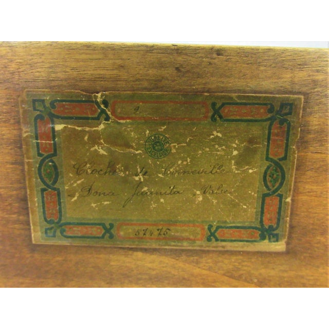 1880s Antique French Tile Music Box Trivet For Sale - Image 4 of 5
