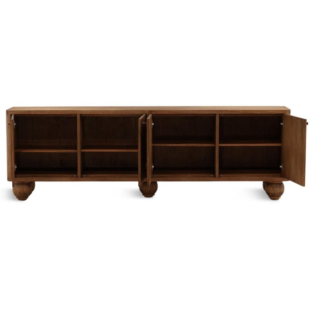 Contemporary Caprina Modern Ball Leg Sideboard Credenza For Sale - Image 3 of 8
