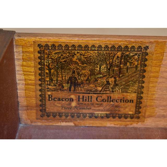 Beacon Hill Collection Inlaid Mahogany Tiered Side Table, Circa 1960's For Sale - Image 13 of 13