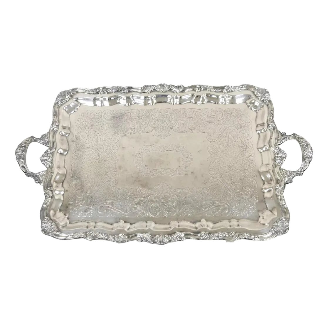 Vintage Sheridan Victorian Ornate Large Silver Plated Serving