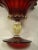 Hand Blown Venetian Ruby Red Fluted Edged Pedestal Bowl For Sale - Image 5 of 6