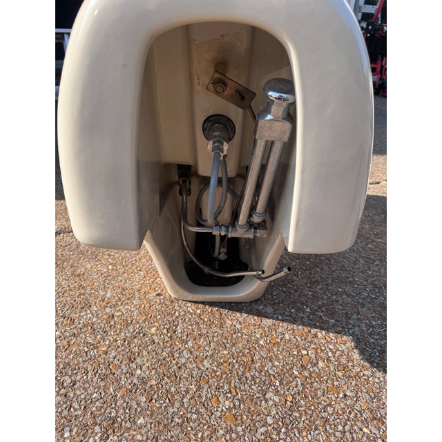 Ivory Vintage Warren Platner for American Standard Sculptural Pedestal Sink & Bidet Set For Sale - Image 8 of 11