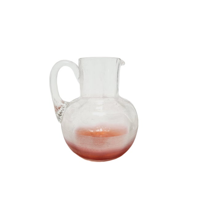 Art Nouveau Cranberry Glass Jug, United Kingdom, 1900s For Sale - Image 4 of 10