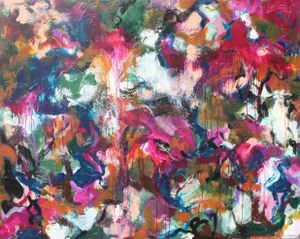 "One Hundred Ways" Large Original Abstract Painting by Lisa Finlayson