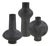 Charcoal Bloom Indoor-Outdoor Vases Set/3 For Sale