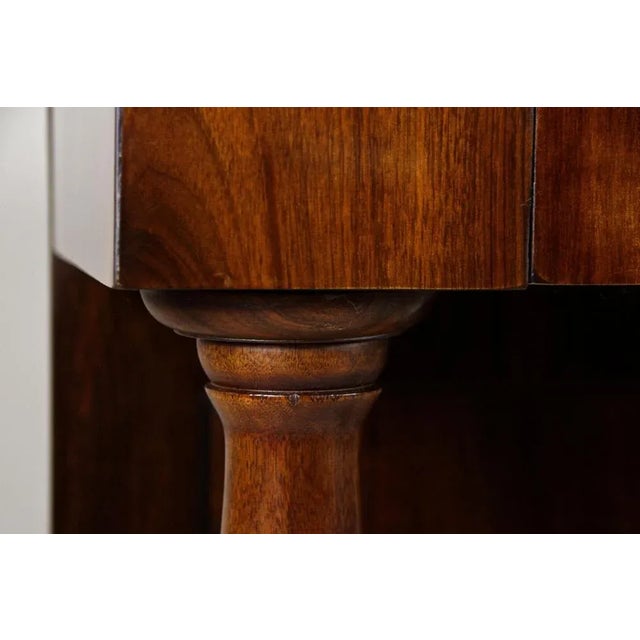 Biedermeier Nutwood Console Table with Columns, Austria, 1860s For Sale - Image 18 of 18