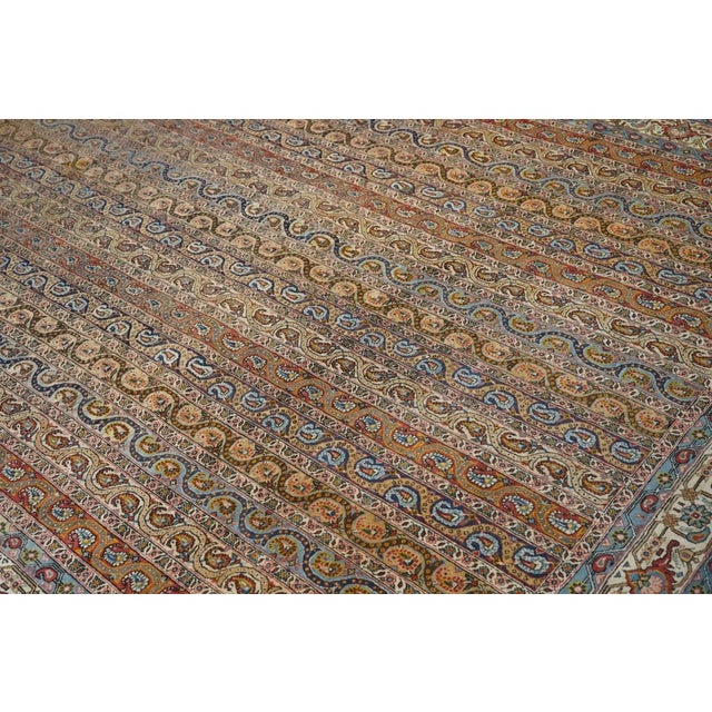 Extremely Fine Persian Qum Wool Rug 7'11'' X 10'11'' For Sale In New York - Image 6 of 10