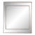 1980s La Barge Style Geometric Beveled Wall Mirror With Brushed Aluminum Frame For Sale