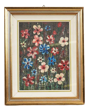 A. Culatti, Floral Still Life, Oil on Board, 1970s, Framed