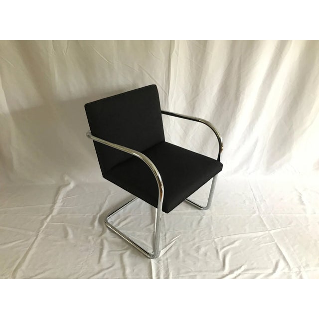Knoll studios ludwig mies van der rohe's brno tubular chair original charcoal fabric, very good condition, no visable...