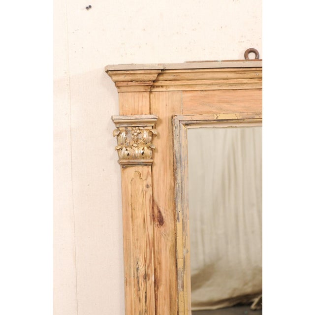 19th Century 19th C French Tall Mirror w/Column Accents For Sale - Image 5 of 10
