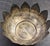 Beautiful vintage silver-tone metal lotus bowl featuring gracefully curved, pointed petals and a classic pedestal base....
