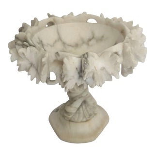 Italian Alabaster Compote Table Centerpiece For Sale