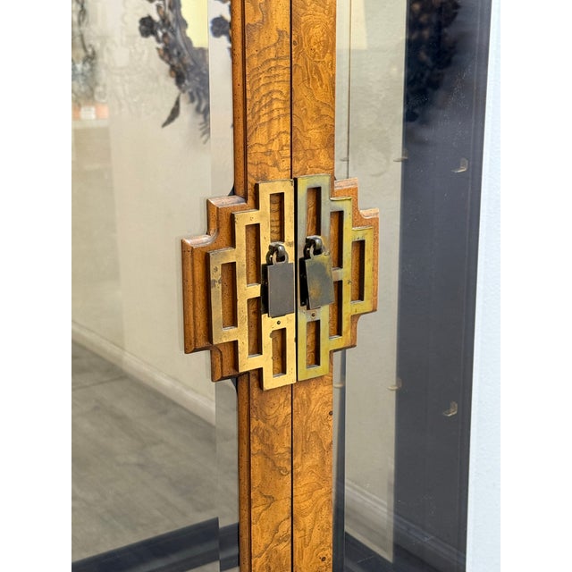 Vintage Asian Modern Curio Cabinet For Sale - Image 9 of 11