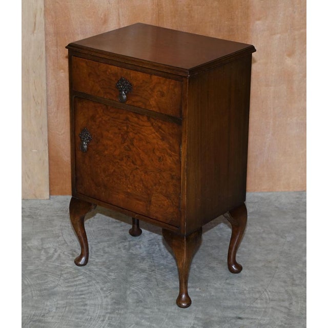 Burr Walnut Bedside or Side End Wine Table from Maple & Co For Sale - Image 3 of 16