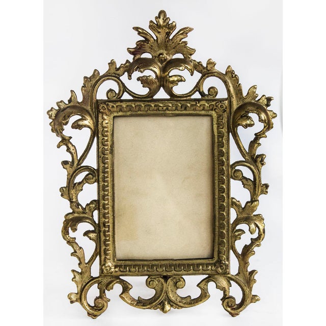 Hollywood Regency Gold Tole Scrolled Picture Frame For Sale In Las Vegas - Image 6 of 6