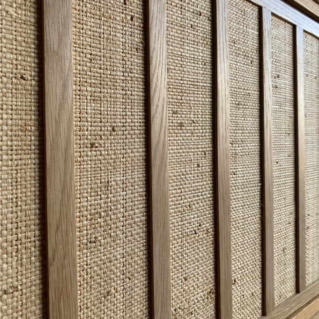 White Oak and Cane Credenza Angled Legs For Sale - Image 10 of 18
