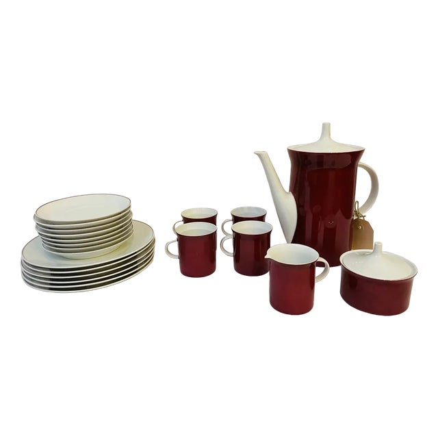 Vintage Coffee Service by Theo Baumann for Rosenthal, 1960s, Set of 21 For Sale