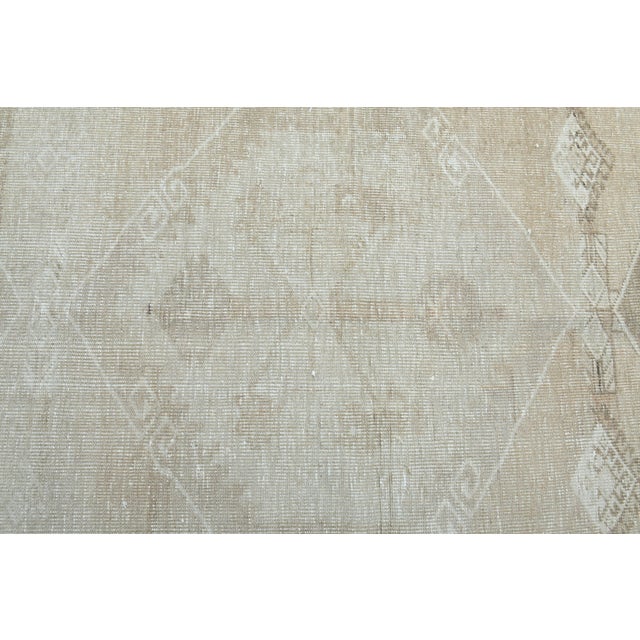 Textile 1970s Vintage Handmade Wool Cotton Turkish Beige Runner Rug For Sale - Image 7 of 11