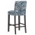 Spritely Home Chelsea Bar Stool in Zebra Blue Washed Zebra For Sale - Image 4 of 8