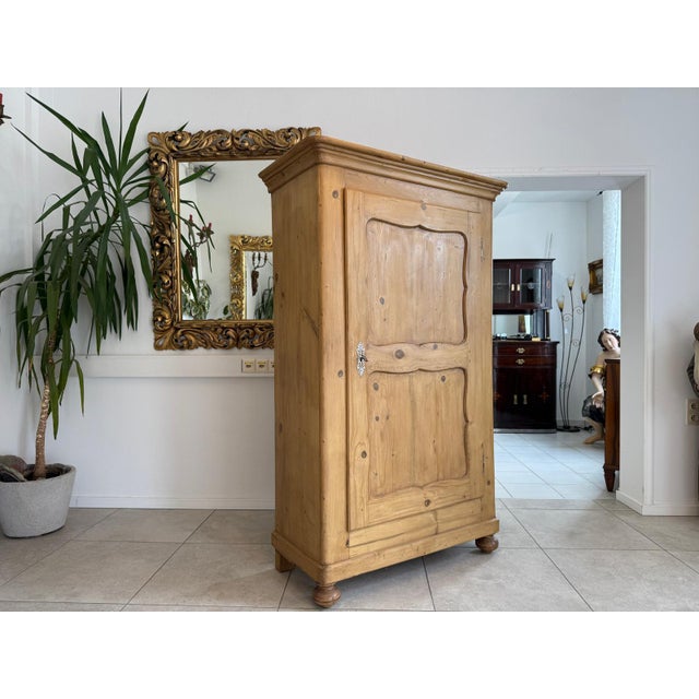 Biedermeier Farmhouse Cabinet in Softwood For Sale - Image 4 of 16