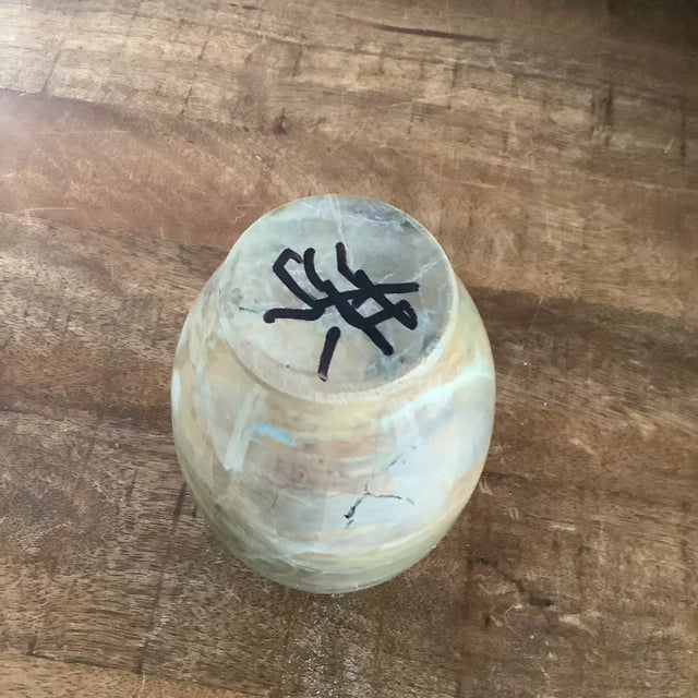 Vintage Striated Marble or Granite Vase For Sale - Image 4 of 5