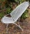 White Vintage Salterini Mid-Century Modern "Radar" White Metal Patio Chair, Attributed For Sale - Image 8 of 9