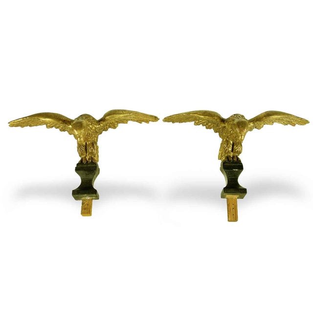 Carved and Gilded Wooden Eagles in Gold Leaf & Pinus Cembra, 1800s, Set of 2 For Sale - Image 12 of 12