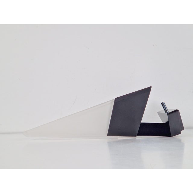 Postmodern Metal & Glass Wall Lamp, Italy, 1980s For Sale - Image 6 of 11