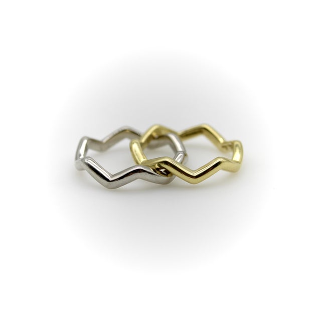 Tiffany and Co. Vintage 18k Gold Tiffany & Co. Zig Zag Paloma Picasso Ring, Size 7.5 For Sale - Image 4 of 11