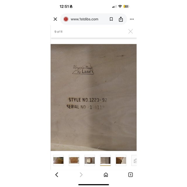 Mid-Century Walnut Nightstands by Lane Furniture, Pair For Sale - Image 12 of 12